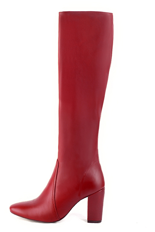 French elegance and refinement for these cardinal red feminine knee-high boots, 
                available in many subtle leather and colour combinations. Record your foot and leg measurements.
We will adjust this pretty boot with zip to your measurements in height and width.
You can customise your boots with your own materials, colours and heels on the 'My Favourites' page.
To style your boots, accessories are available from the boots page. 
                Made to measure. Especially suited to thin or thick calves.
                Matching clutches for parties, ceremonies and weddings.   
                You can customize these knee-high boots to perfectly match your tastes or needs, and have a unique model.  
                Choice of leathers, colours, knots and heels. 
                Wide range of materials and shades carefully chosen.  
                Rich collection of flat, low, mid and high heels.  
                Small and large shoe sizes - Florence KOOIJMAN